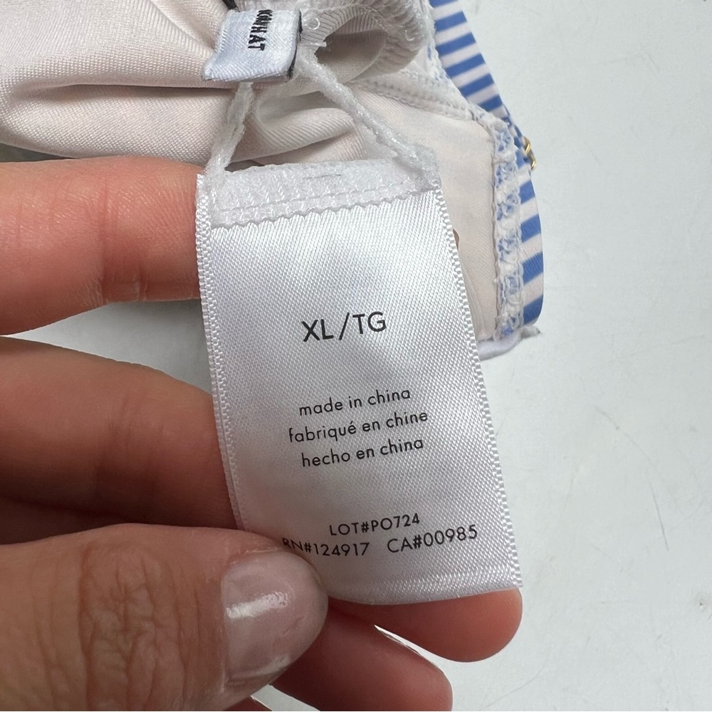 weworewhat women’s blue white striped swimsuit one piece XL L116-13 - Picture 6 of 6